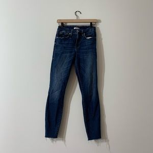 Good American Good Legs Raw Hem Skinny Jeans
